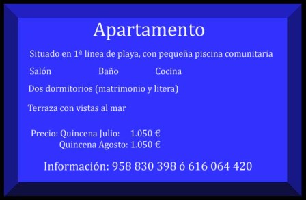 Apartamento en alquiler
